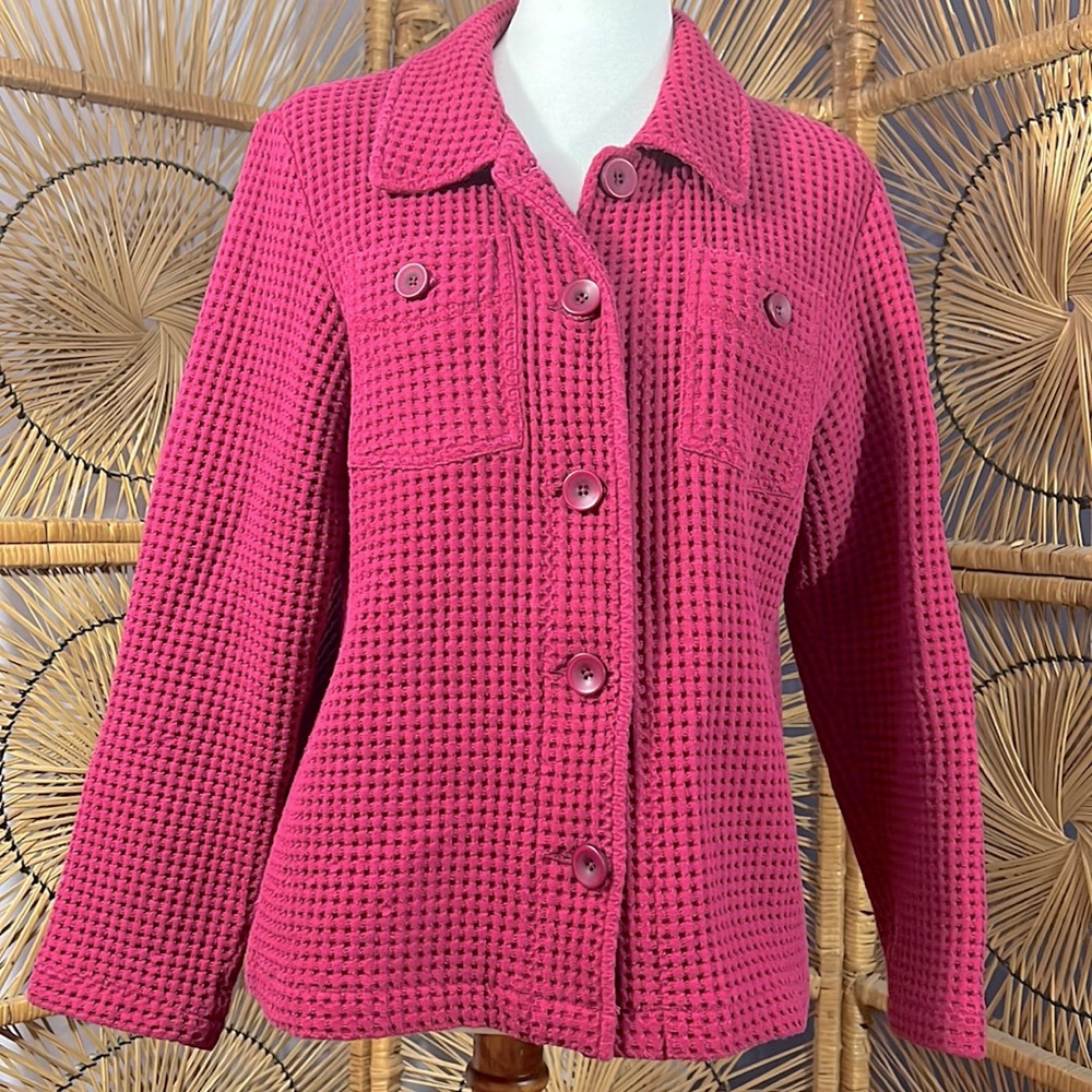Super retro Cabela’s waffle knit 100% cotton jacket. Size XL. Excellence - Picture 1 of 7